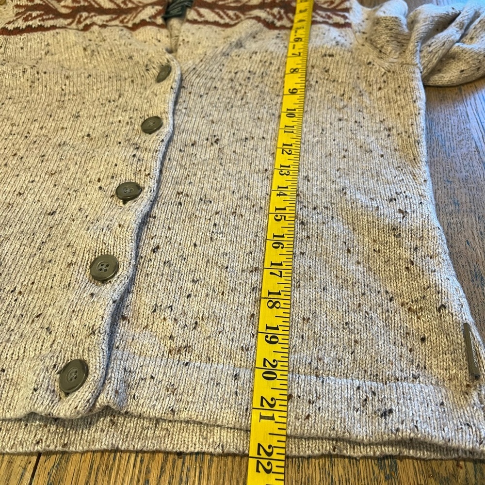 WOOLRICH Vintage Beige Knit Cardigan Size S - Picture 8 of 10